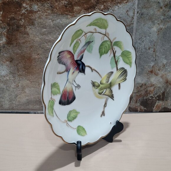 Royal Worcester The Birds of Dorothy Doughty Dessert Plate Redstarts and Beech 1 - Picture 7 of 14